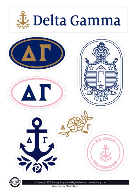 delta gamma stickers